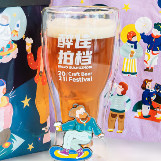 Double Wall Insulated Beer Glass