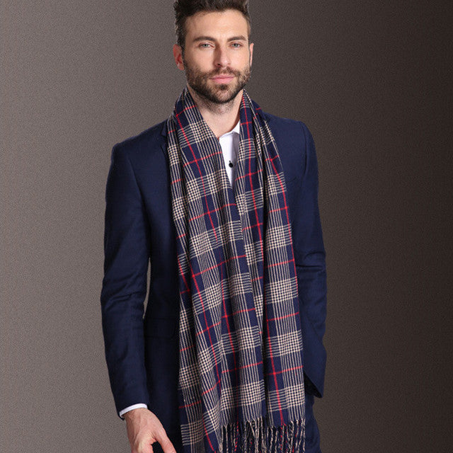 Men's Tartan Winter Shawl Scarf