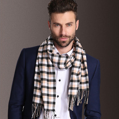 Men's Tartan Winter Shawl Scarf
