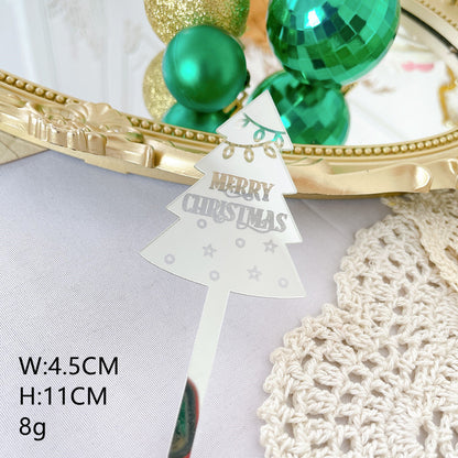 Christmas Acrylic Cake Card