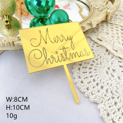Christmas Acrylic Cake Card