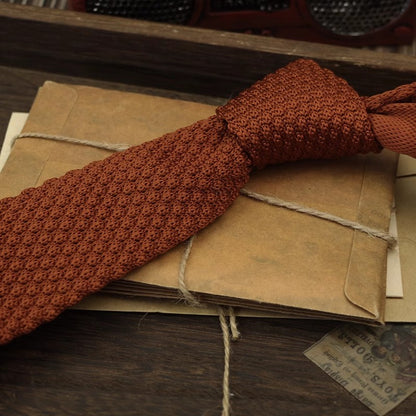 Narrow Woolen Knitted Tie