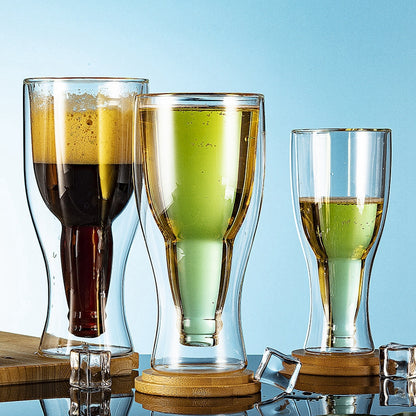 Double Wall Insulated Beer Glass