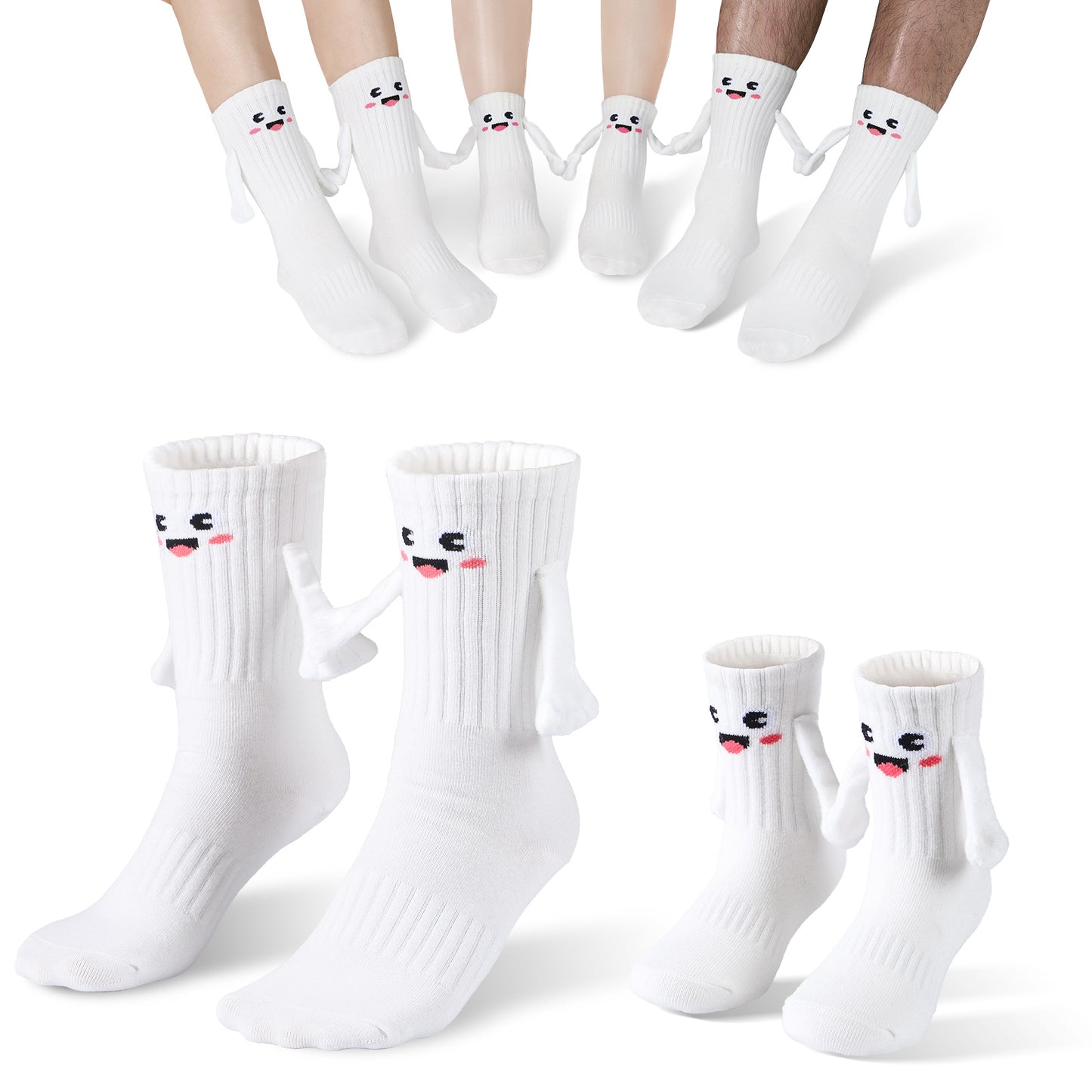 Family Magnetic Hand Holding Socks