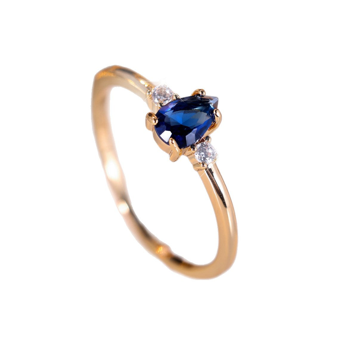 New Drop-shaped Ring Minimalist Unique And Niche