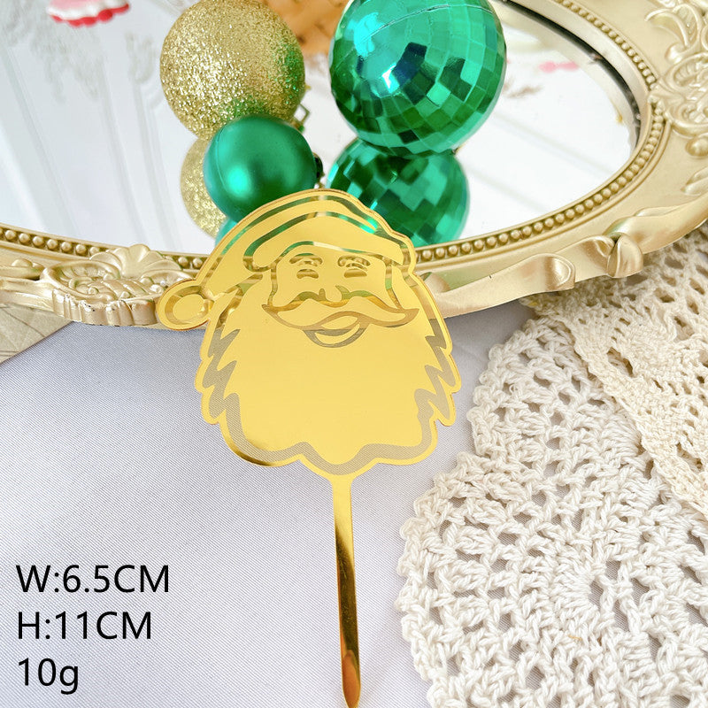 Christmas Acrylic Cake Card