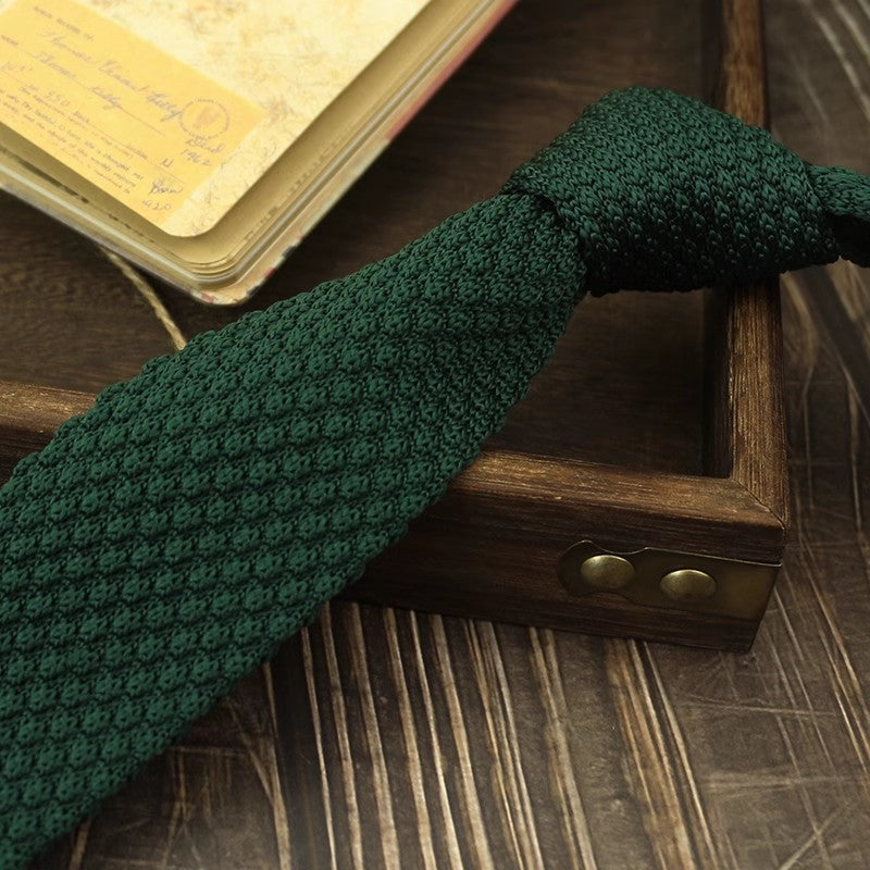 Narrow Woolen Knitted Tie