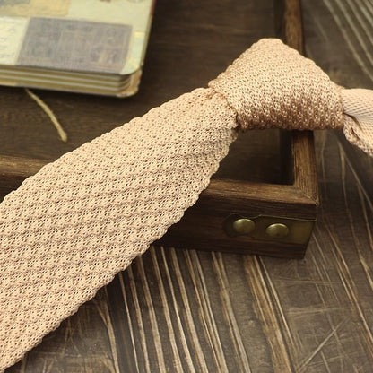 Narrow Woolen Knitted Tie