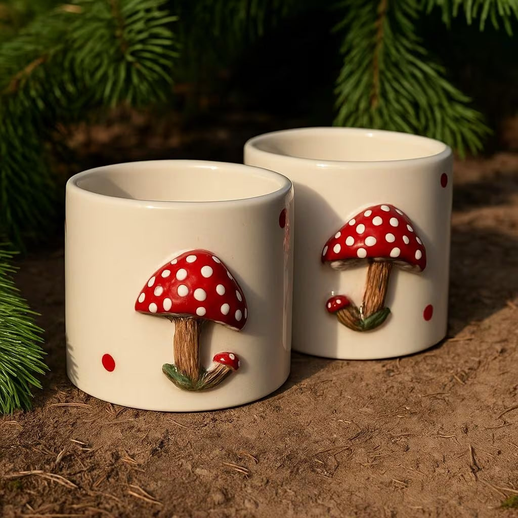 Handmade 3D Mushroom Mugs