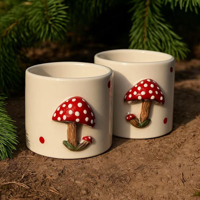 Handmade 3D Mushroom Mugs