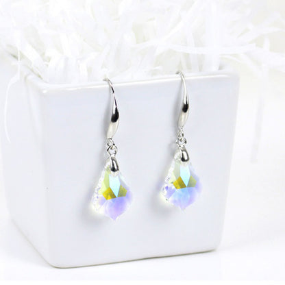 Women's S925 Silver Needle Colorful Crystal Earrings