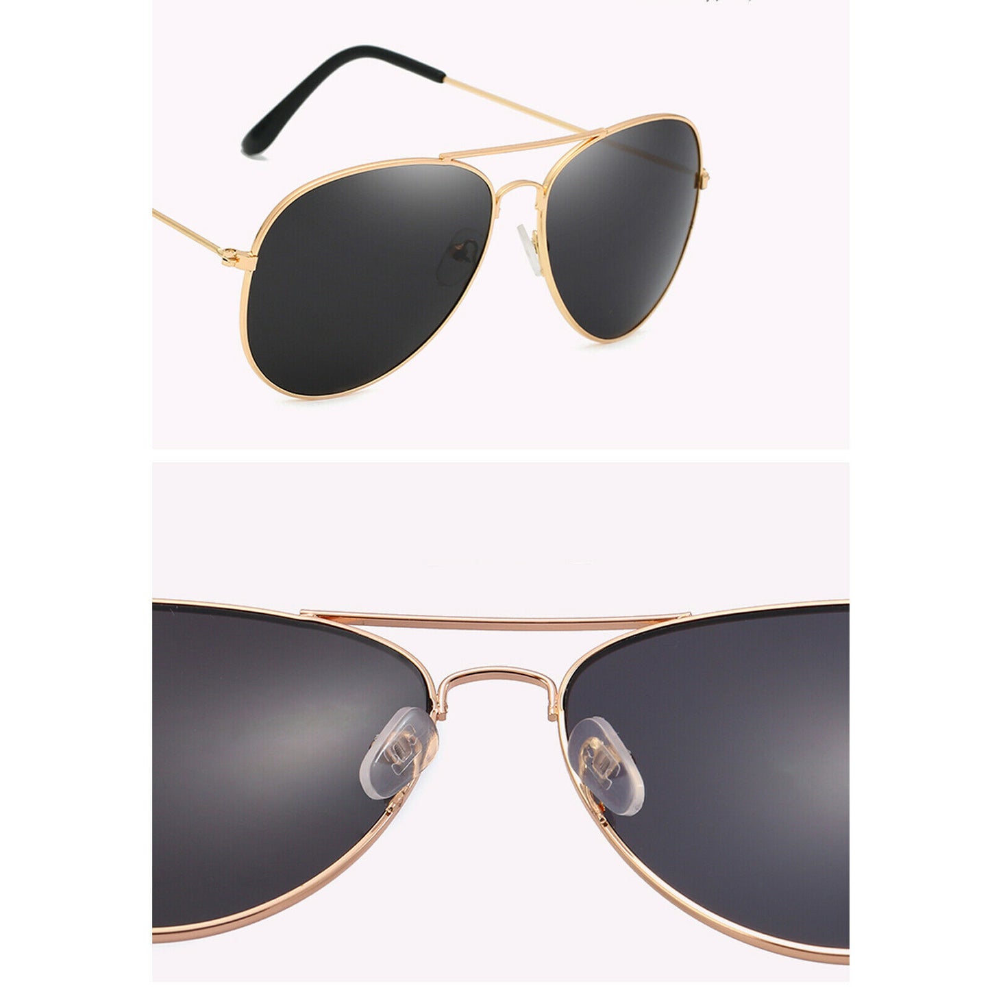 Polarized Sunglasses Men Ladies Women Unisex Mirror Vintage Retro Pilot--black All Grey