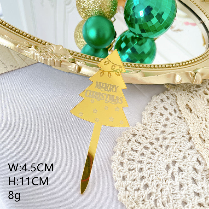 Christmas Acrylic Cake Card