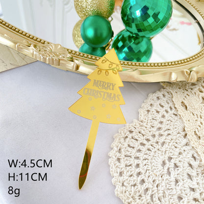 Christmas Acrylic Cake Card