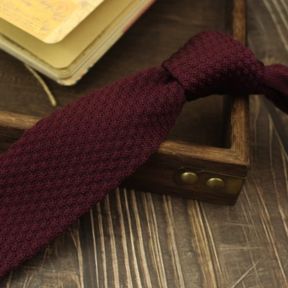 Narrow Woolen Knitted Tie