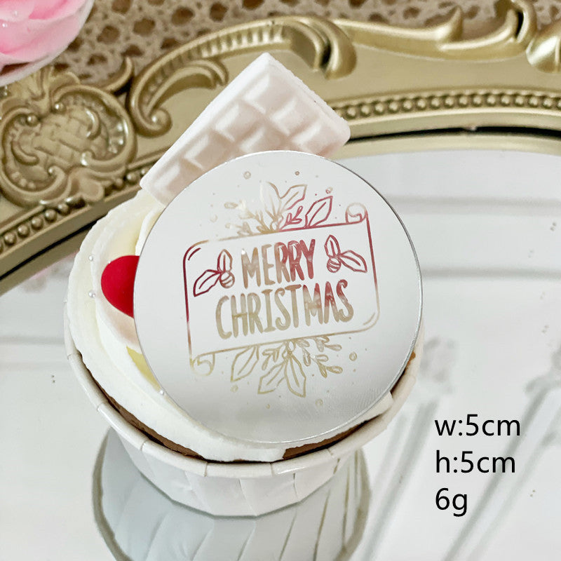Christmas Acrylic Cake Card