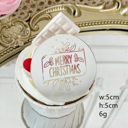 Christmas Acrylic Cake Card