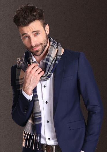 Men's Tartan Winter Shawl Scarf
