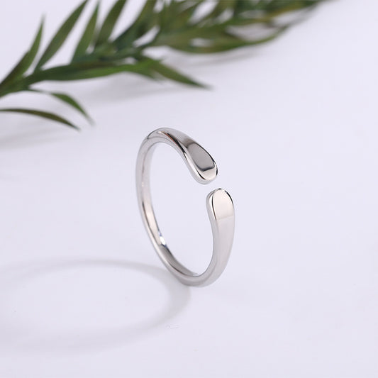 Stainless Steel Ring With A Simple Opening For Promotional Gifts