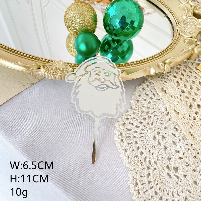 Christmas Acrylic Cake Card