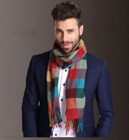 Men's Tartan Winter Shawl Scarf