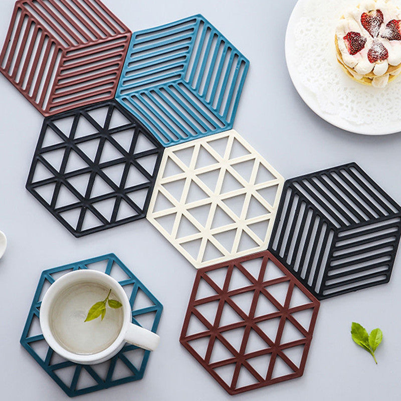 Nordic Hexagon Silicone Coasters