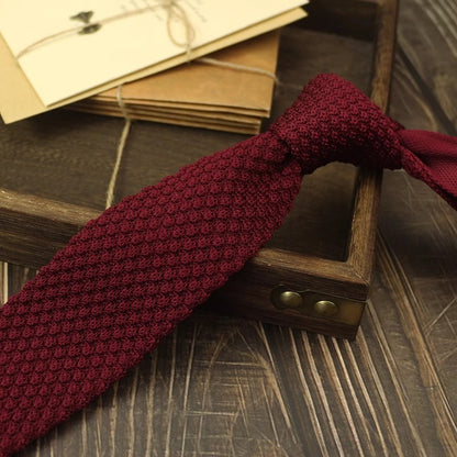 Narrow Woolen Knitted Tie