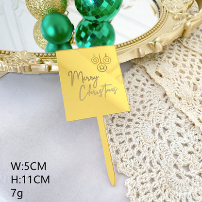 Christmas Acrylic Cake Card