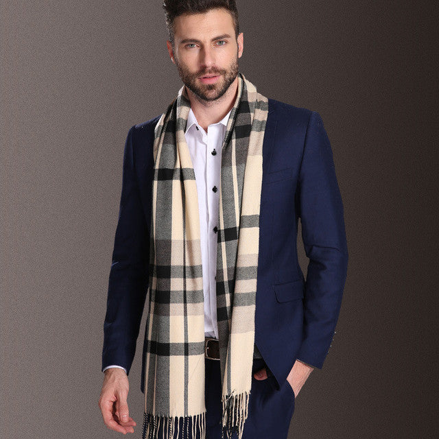 Men's Tartan Winter Shawl Scarf