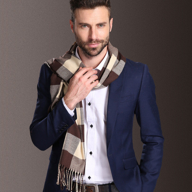 Men's Tartan Winter Shawl Scarf