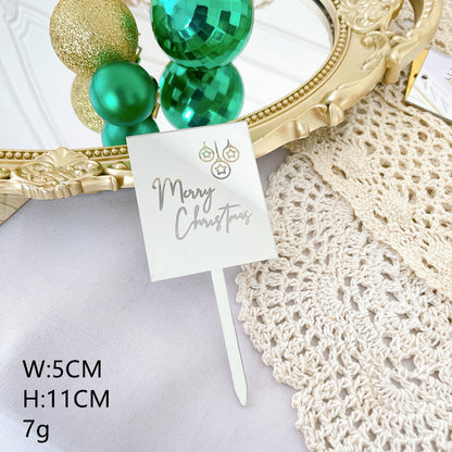 Christmas Acrylic Cake Card