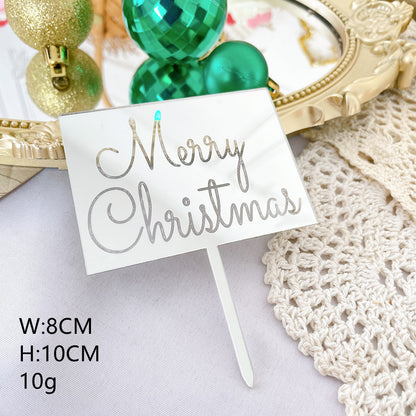 Christmas Acrylic Cake Card