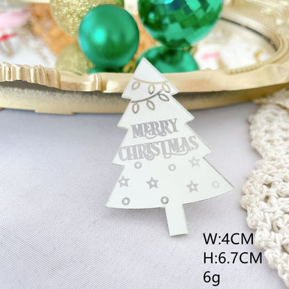 Christmas Acrylic Cake Card