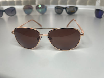 Foster Grant Women's Polarized Aviator Sunglasses in Rose Gold