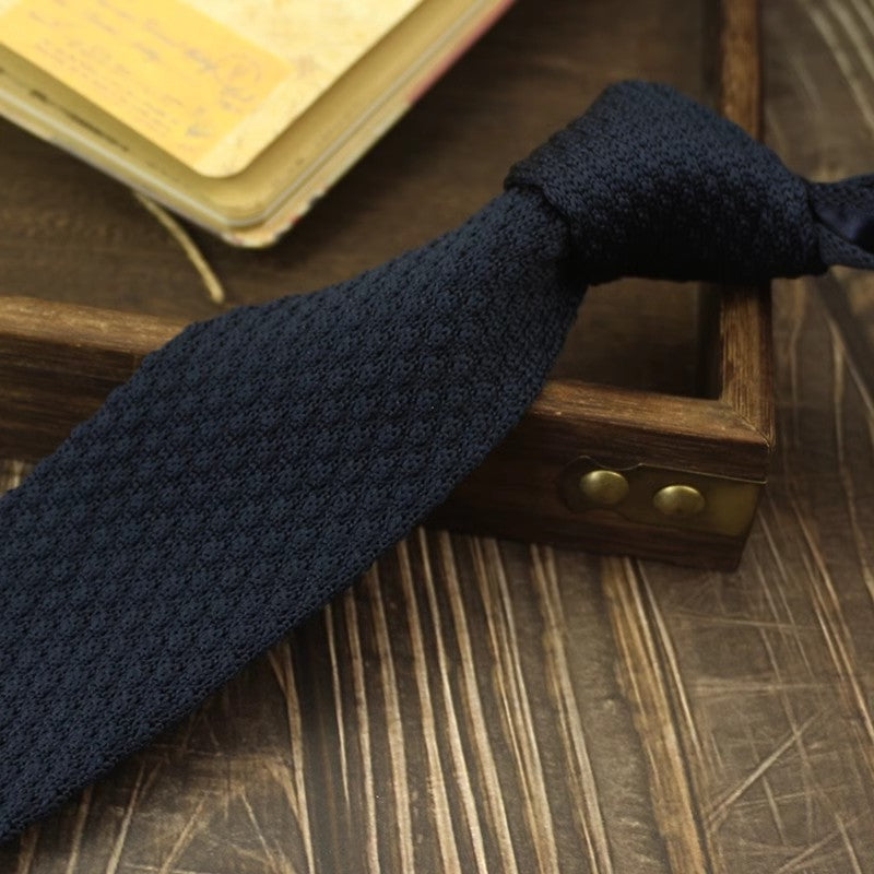 Narrow Woolen Knitted Tie