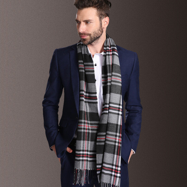Men's Tartan Winter Shawl Scarf