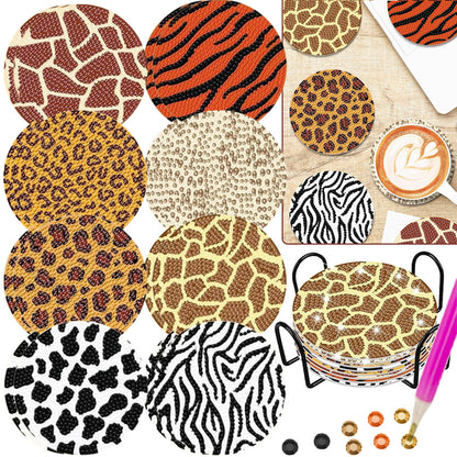 8Pcs Rhinestone Coasters