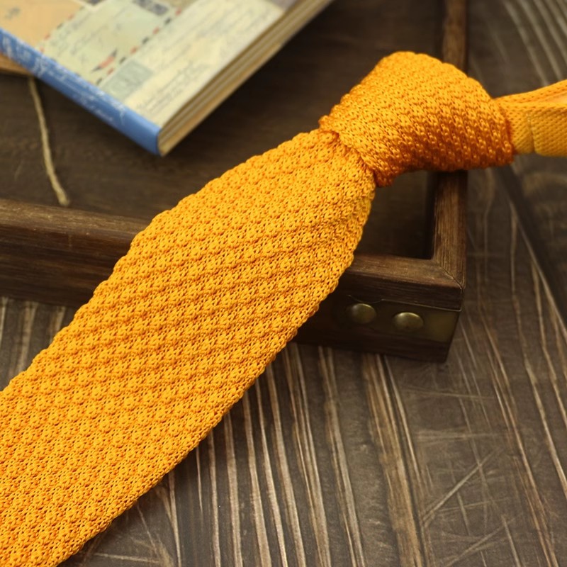 Narrow Woolen Knitted Tie