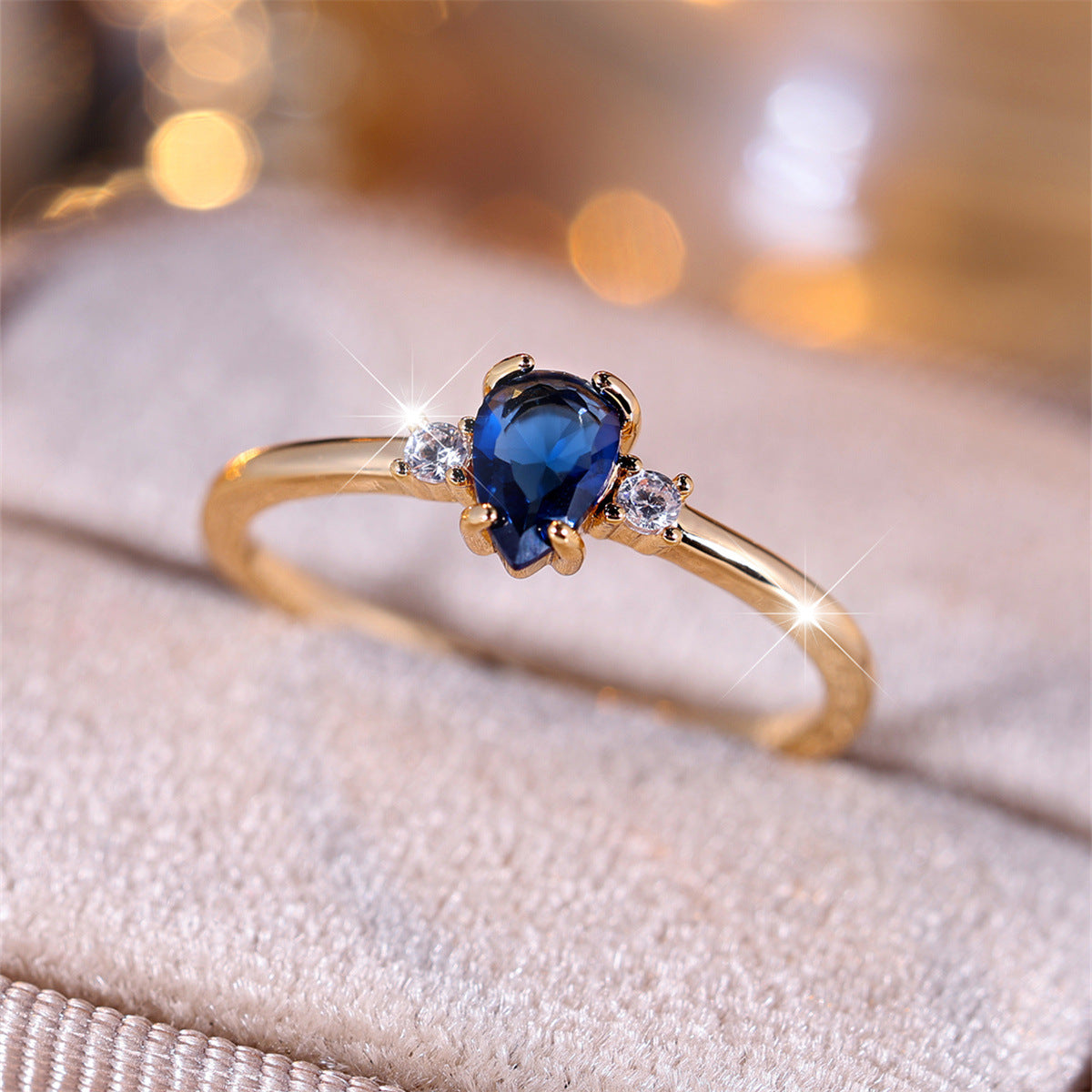 New Drop-shaped Ring Minimalist Unique And Niche