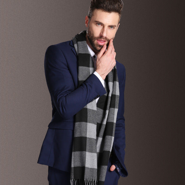 Men's Tartan Winter Shawl Scarf