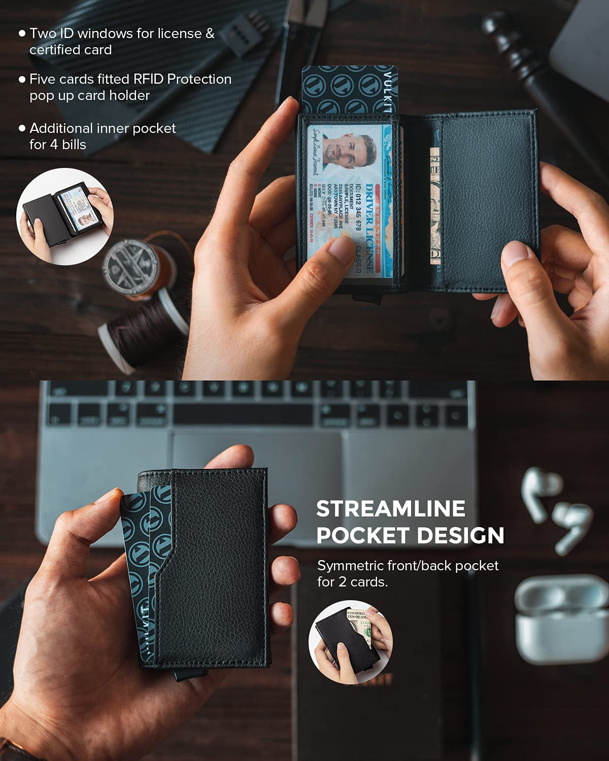 Leather RFID Wallet Case