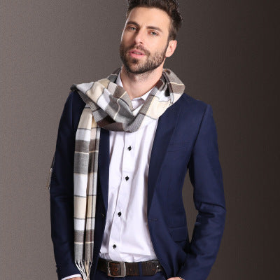 Men's Tartan Winter Shawl Scarf